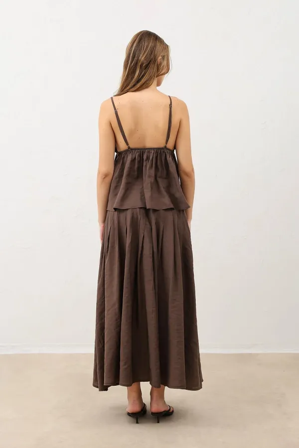 Jupe drapée pour femme Antioch Coffee