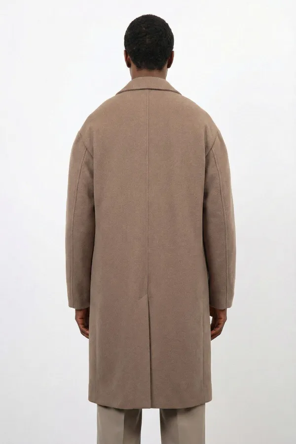 Antioch Bej Relax Fit Erkek Kaban