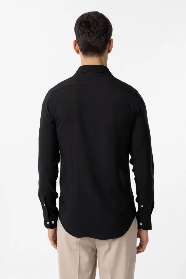 Antioch Siyah Slim Fit Erkek Gömlek