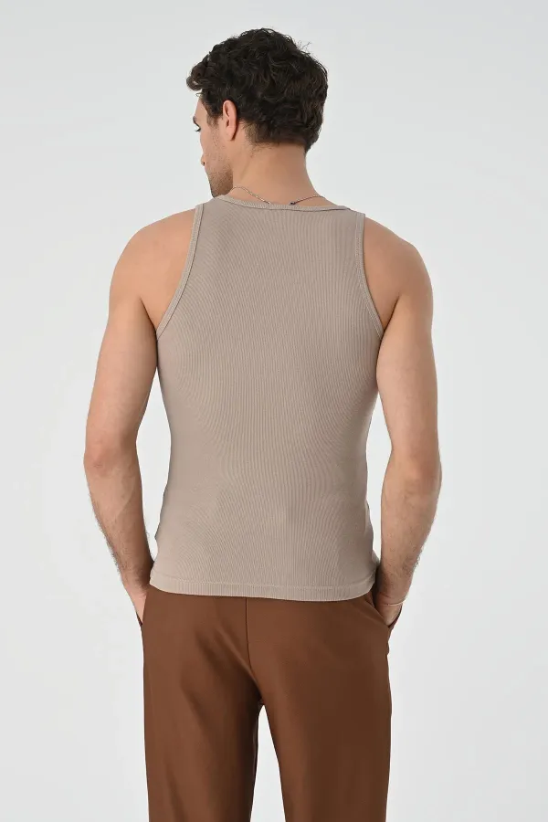 Antioch Bej Slim Fit Erkek Atlet