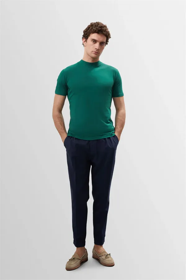 Antioch Ördek Yeşili Slim Fit Basic T-Shirt
