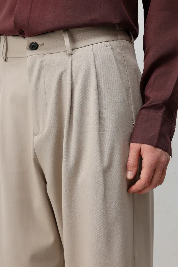 Antioch Beige Relaxed Fit Men's Trousers Antioch Beige Relaxed Fit Men's Trousers
