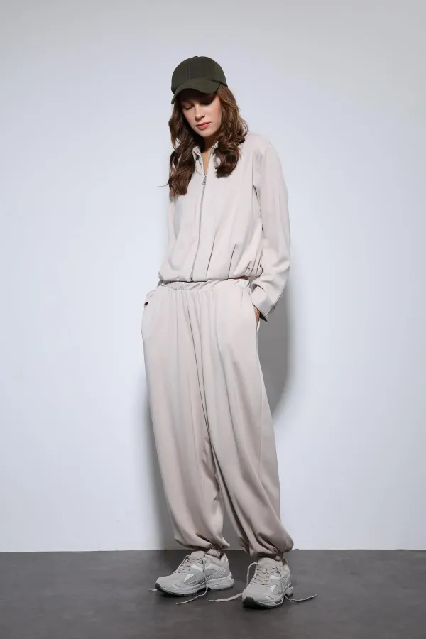 Antioch Taş Volümlü Ceket Ve Paça Lastikli Eşofman Takım