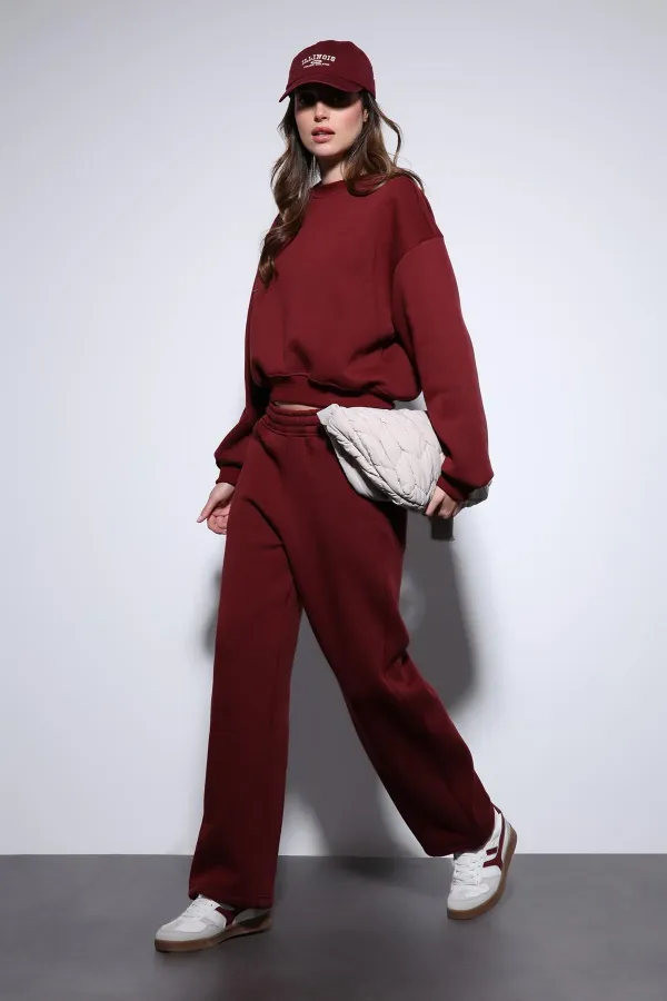 Antioch Burgundy Basic Women's Sweatshirt