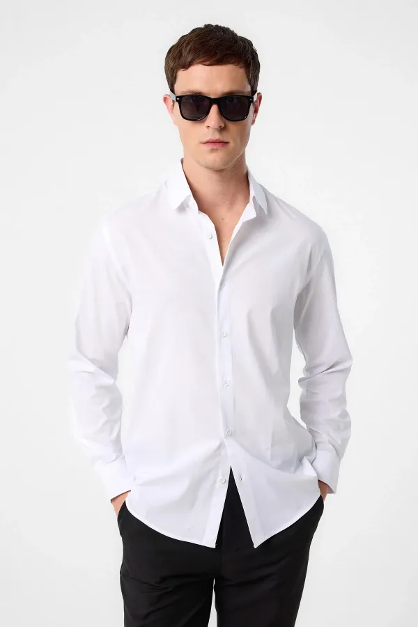 Antioch Beyaz Slim Fit Erkek Gömlek