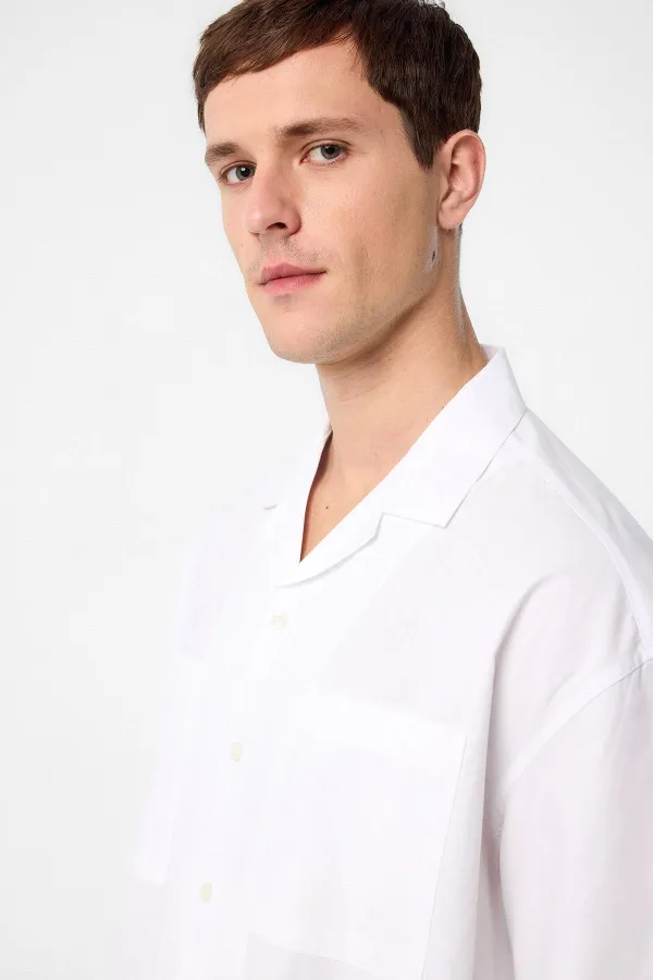 Antioch White Relax Fit Short Men's Shirt