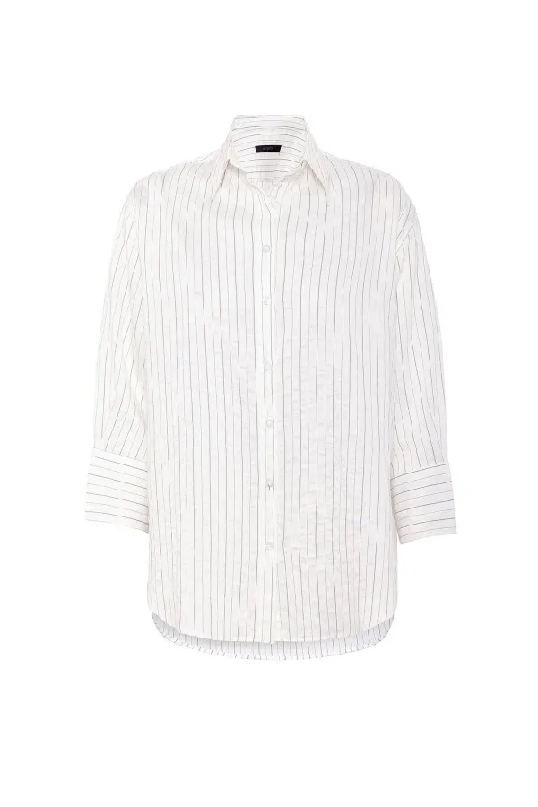 Antioch White Striped Women's Shirt