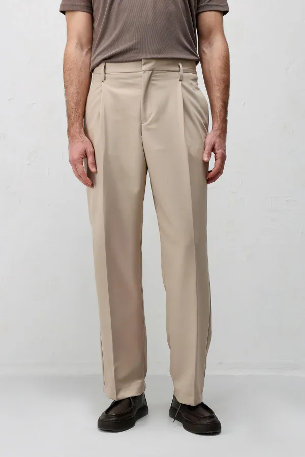 Antioch Taş Relaxed Fit Pileli Erkek Pantolon