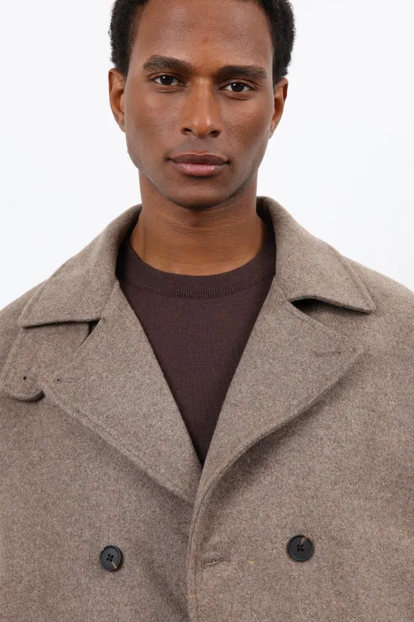 Antioch Vizon Kruvaze Kapama Kısa Erkek Kaban