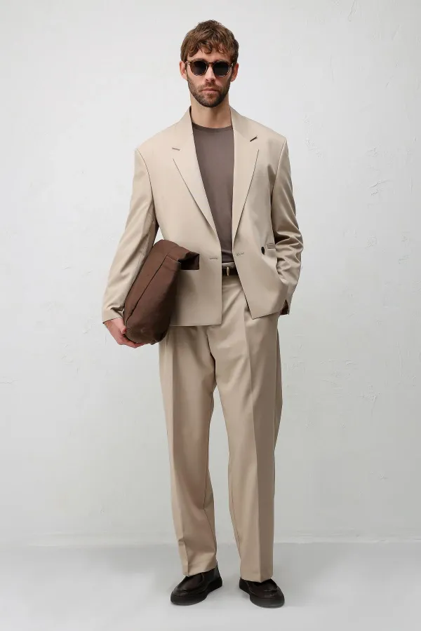 Antioch Taş Relaxed Fit Pileli Erkek Pantolon