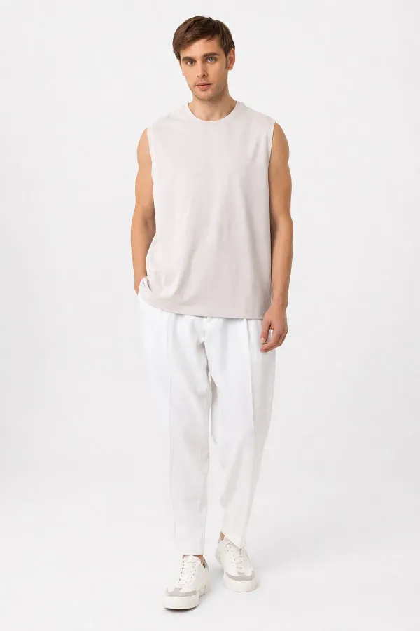 Antioch Taş Relaxed Fit Erkek Kolsuz T-Shirt Antioch Taş Relaxed Fit Erkek Kolsuz T-Shirt