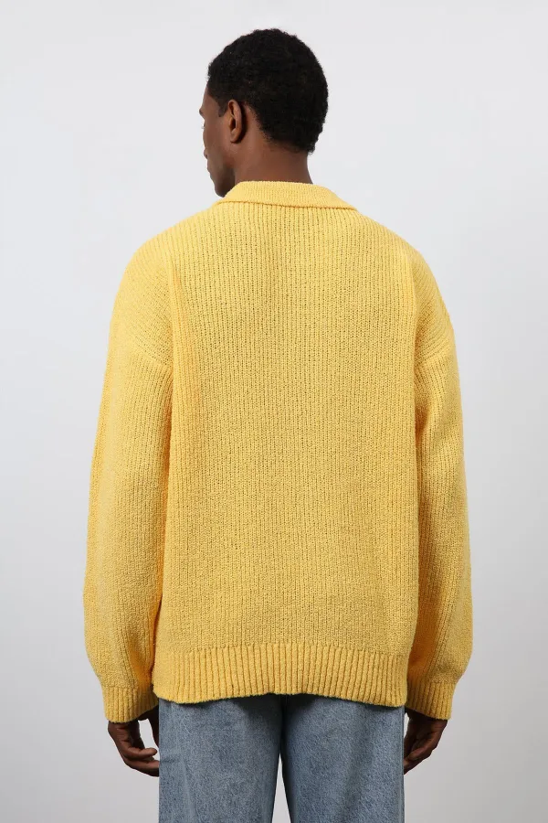 Gilet tricoté jaune Antioch pour homme