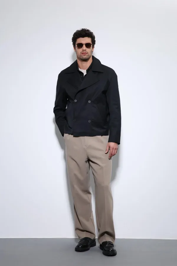 Antioch Siyah Crop Fit Erkek Trençkot Antioch Siyah Crop Fit Erkek Trençkot