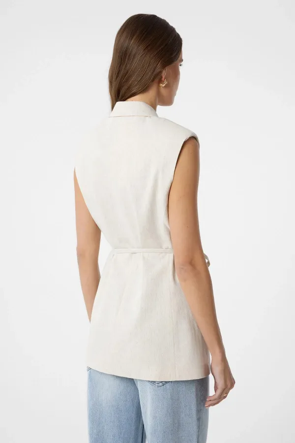 Antioch Ecru Belted Women's Vest