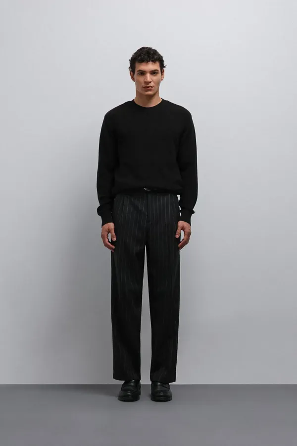 Antioch Black Textured Men's Sweater