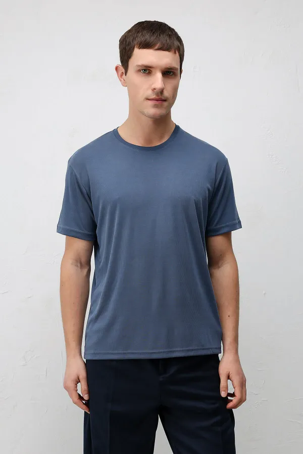 T-shirt texturé premium Antioch Indigo pour homme