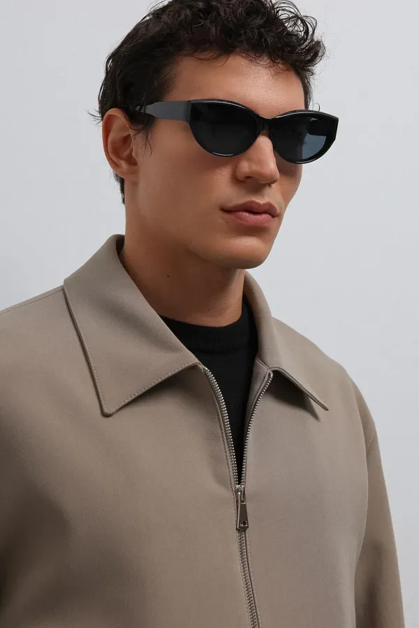 Veste de saison Antioch beige à fermeture éclair pour homme