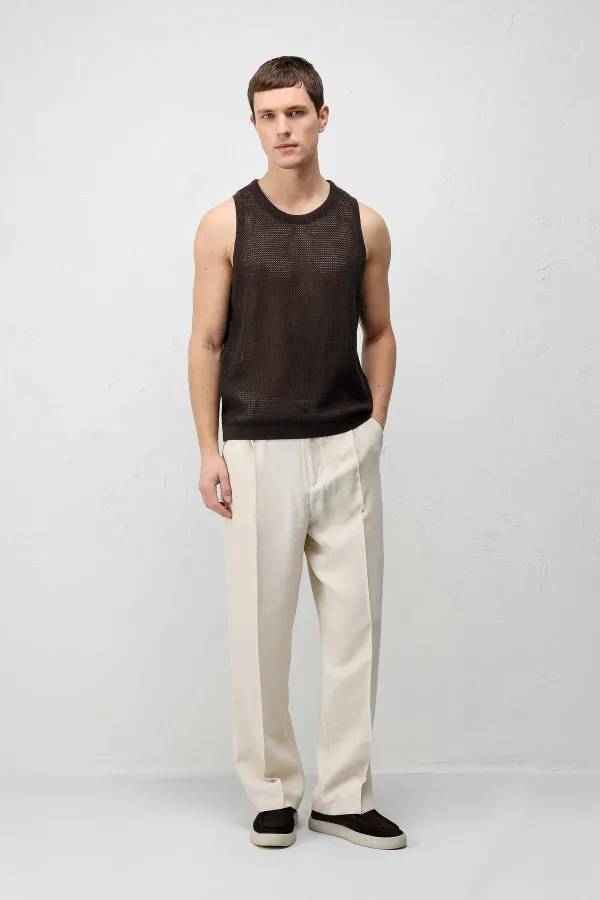 Débardeur homme en maille Antioch Coffee