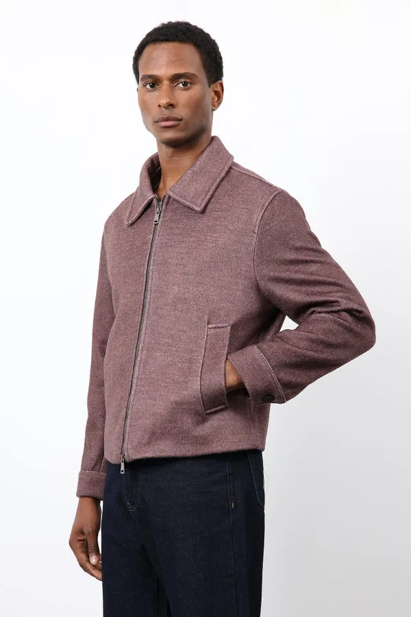 Veste homme Antioch bordeaux en laine mélangée