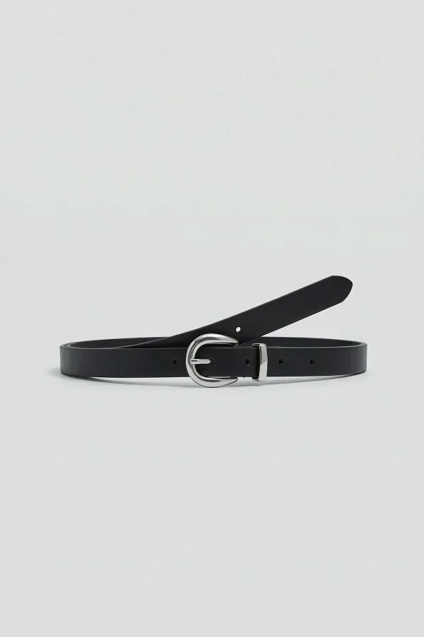 Antioch Black Faux Leather Women's Belt
