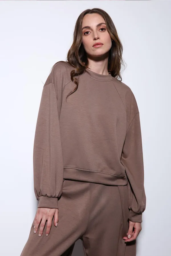 Antioch Bej Geniş Paça Relaxed Kadın Takım