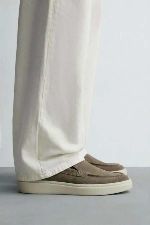 Antioch Vizon Dikişli Burunlu Süet Deri Makosen