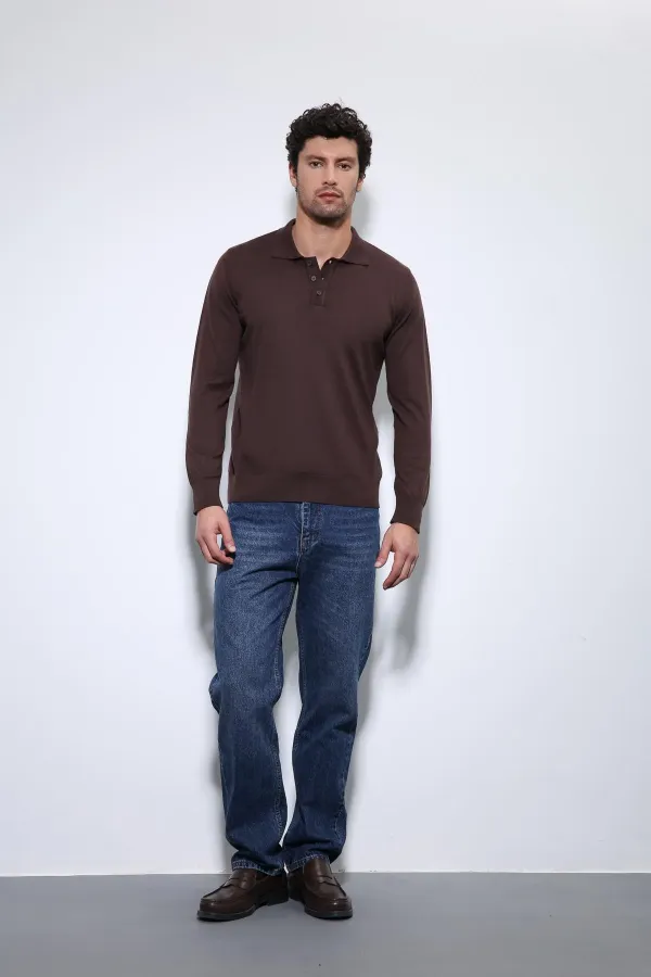 Pull à col polo pour homme Antioch Coffee
