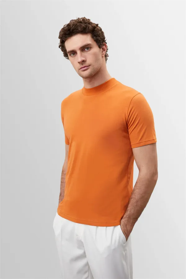 Antioch Orange Slim Fit Basic T-Shirt