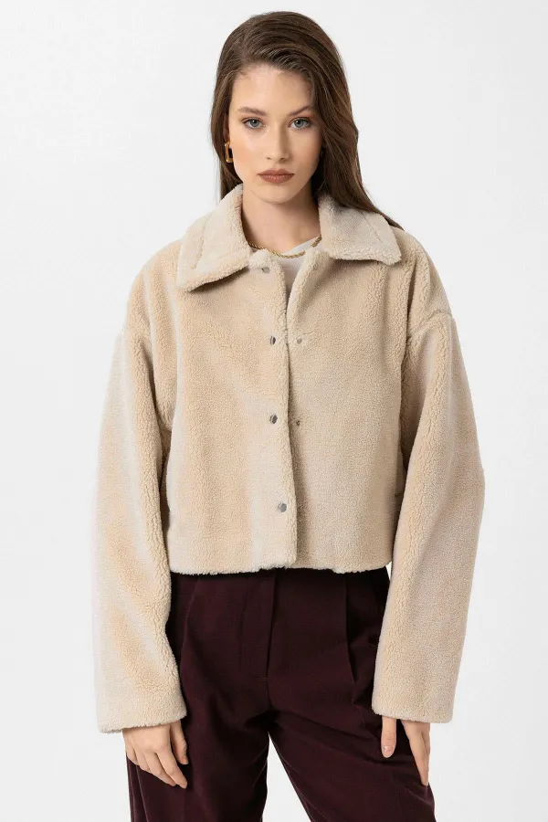 Antioch Bej Kadın Yumuşak Dokulu Mont