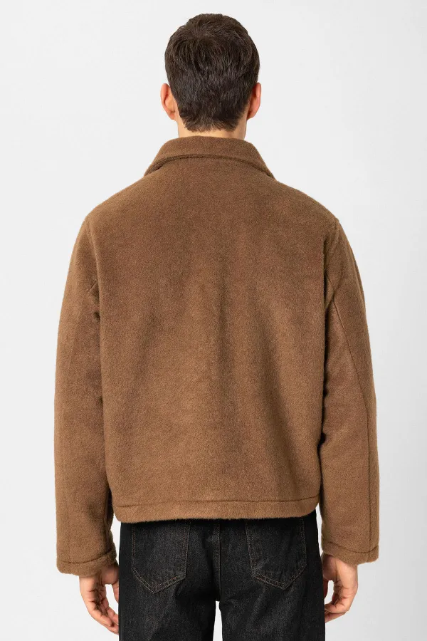 Veste pour homme Antioch Coffee, texture douce et décontractée