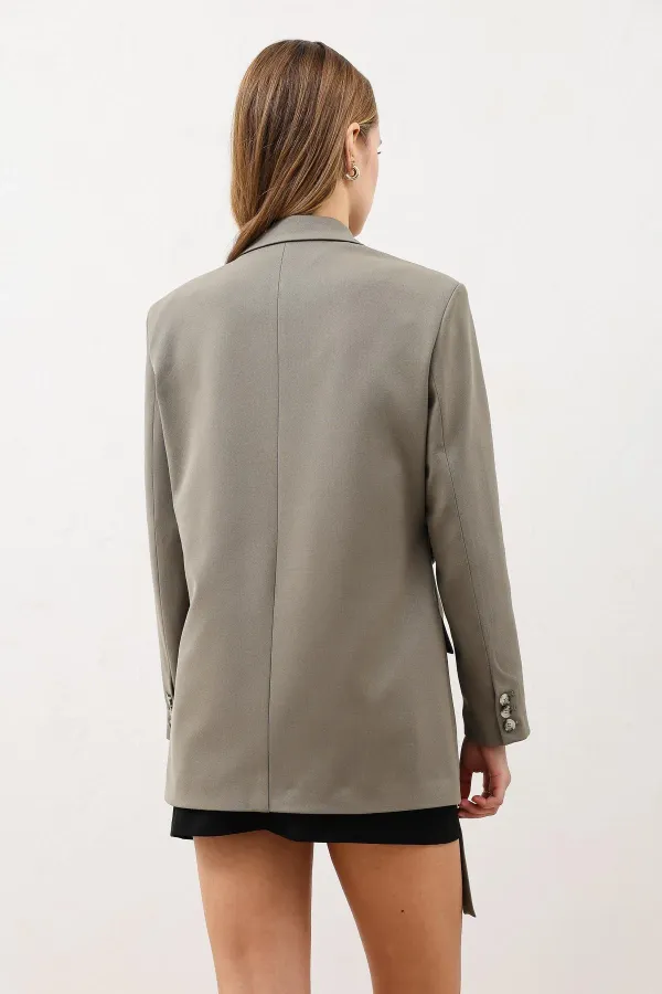 Blazer ceinturé kaki Antioch pour femme