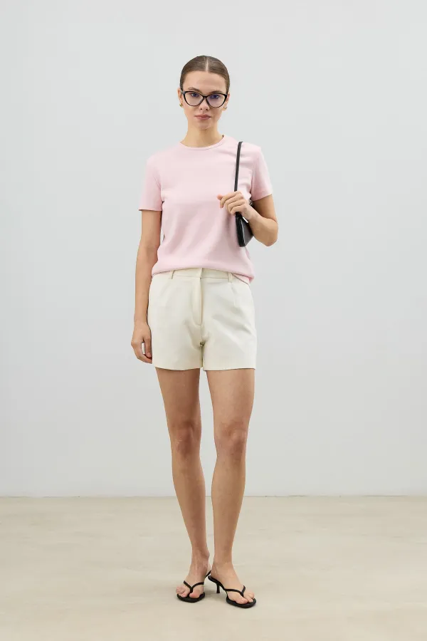 Antioch Pembe Basic Kadın T-Shirt