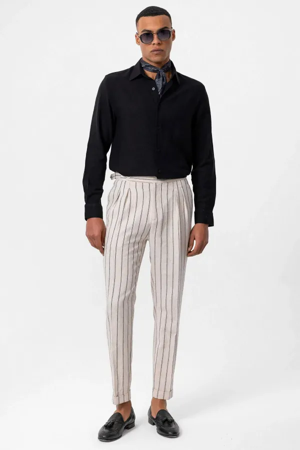 Chemise à manches longues noire Antioch pour homme