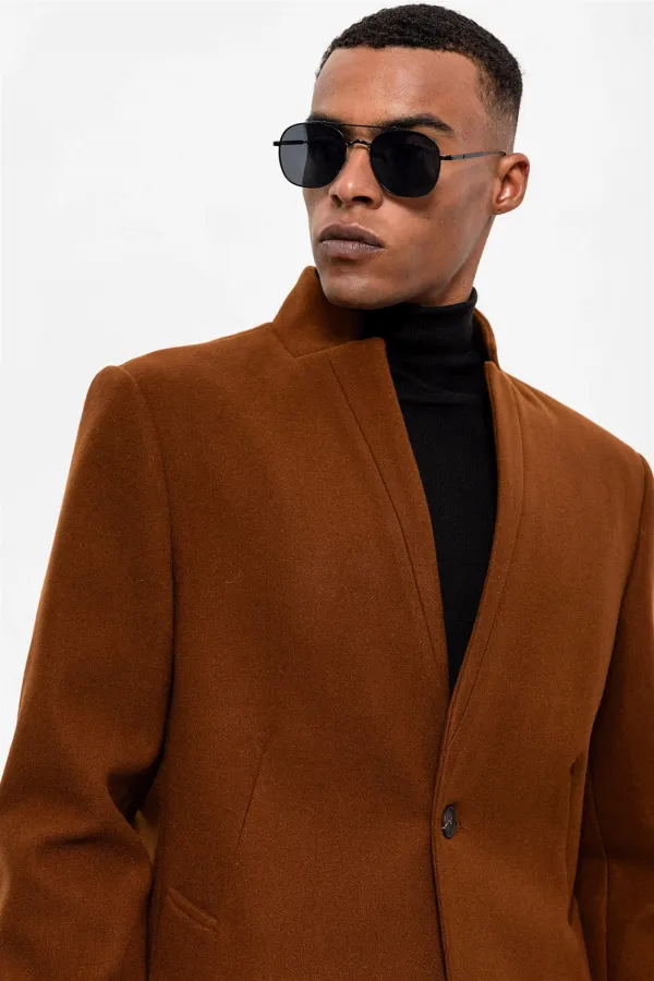 Antioch Tan Magnificent Collar Men's Coat