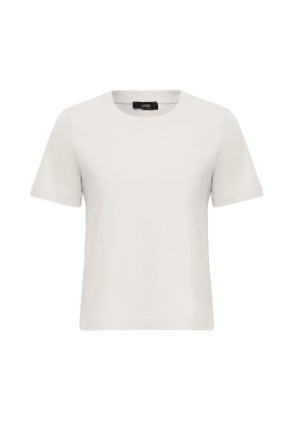 Antioch Taş Kadın Bisiklet Yaka Basic T-Shirt