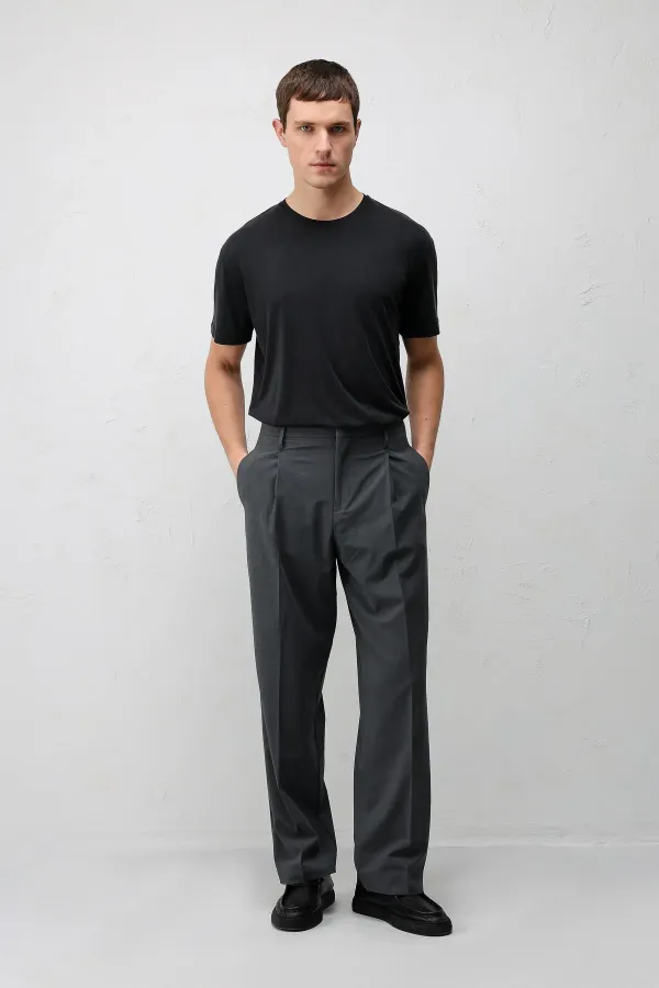 T-shirt texturé premium noir Antioch pour homme