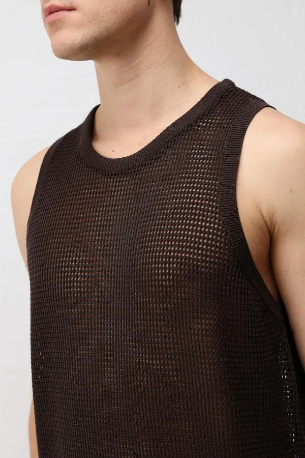 Débardeur homme en maille Antioch Coffee