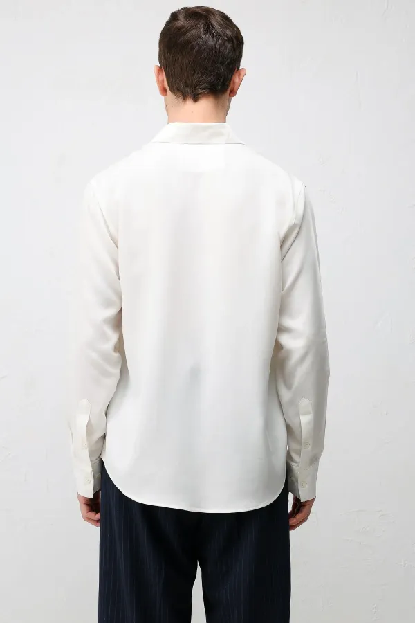 Antioch Ekru Teknik Regular Fit Erkek Gömlek