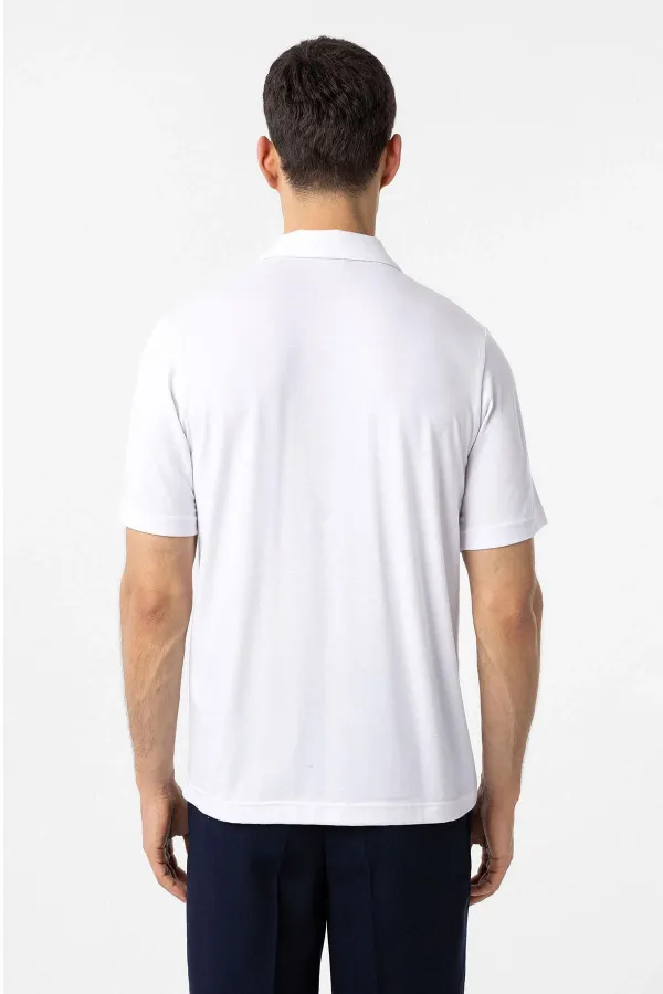 T-shirt polo blanc Antioch coupe classique pour homme