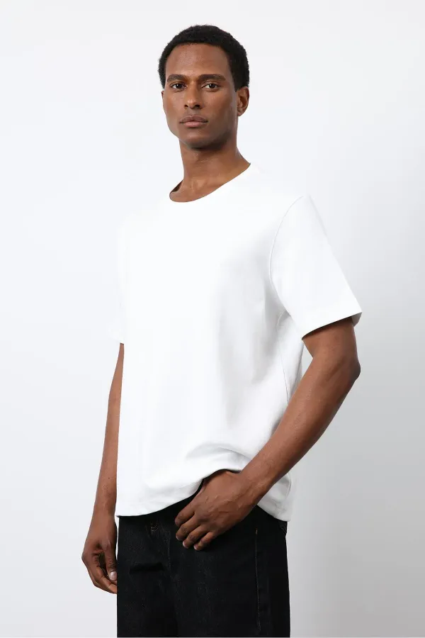 Antioch Ekru Regular Fit Basic Erkek T-Shirt