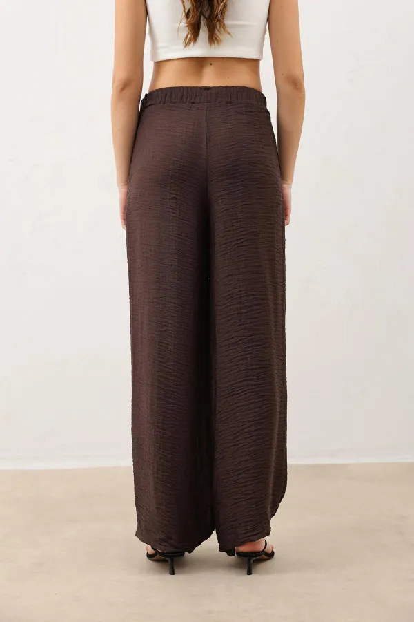 Antioch Kahve Ayarlanabilir Paça Dökümlü Kadın Pantolon