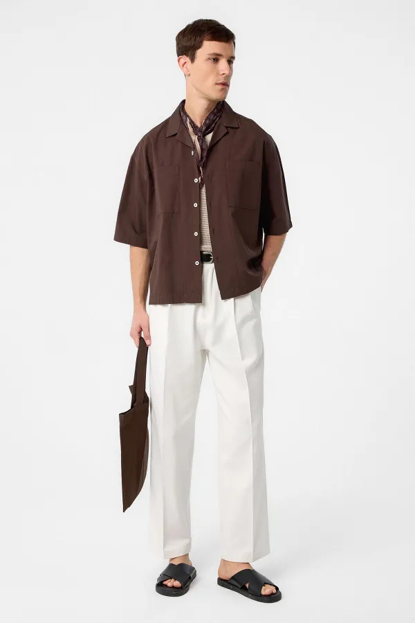 Antioch Coffee Relax Fit Short Men's Shirt