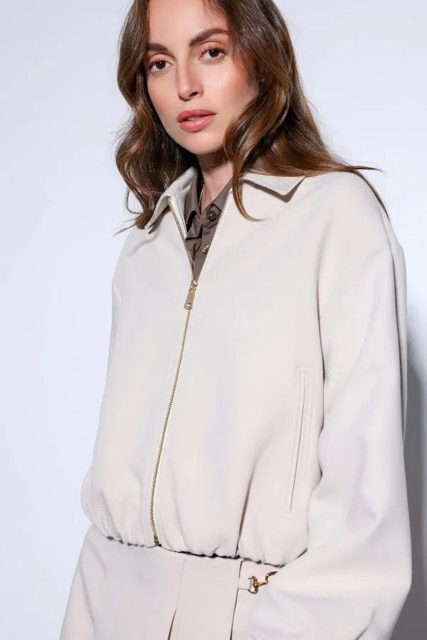 Veste bomber zippée Antioch Stone pour femme