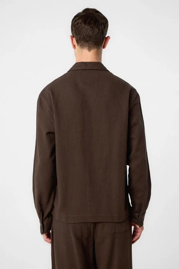 Chemise texturée pour homme Antioch Coffee
