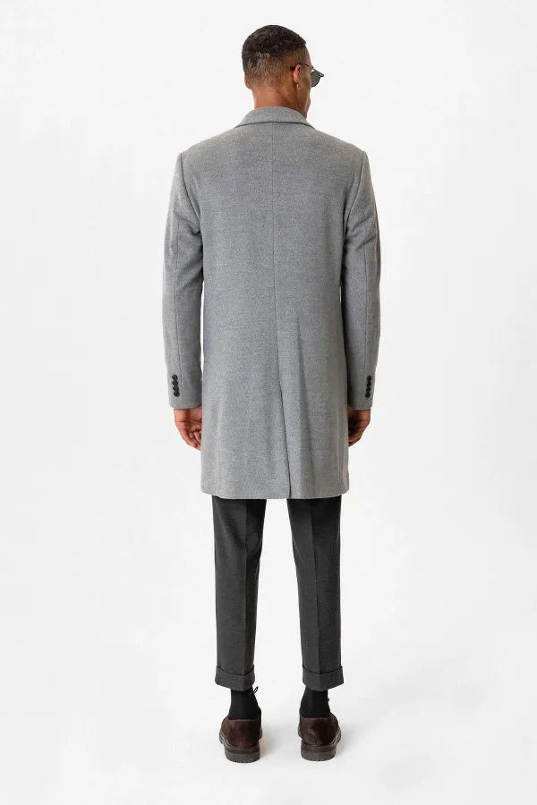 Veste Antioch grise coupe slim, col homme