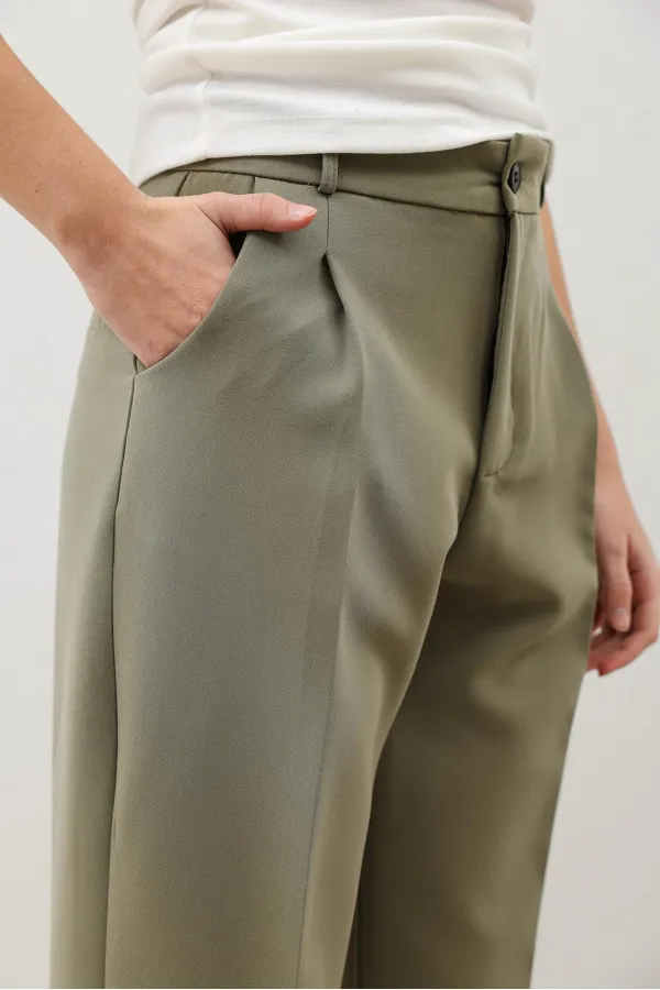 Antioch Khaki Women's Trousers with Pens