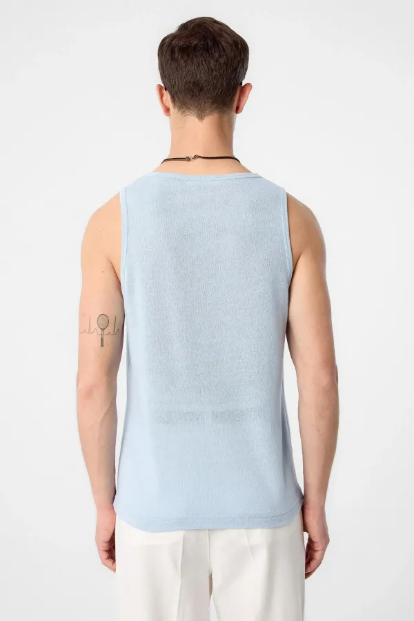 Débardeur basique bleu pour garçon Antioch Bebe