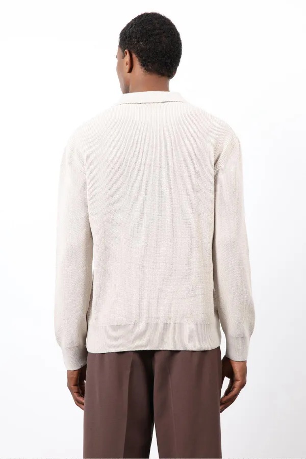 Antioch Taş Fermuarlı Erkek Triko Kazak