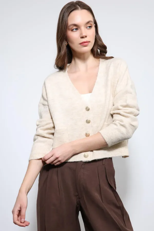 Antioch Taş Yün Karışımlı Hırka