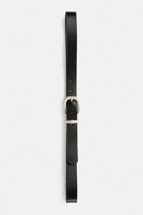 Antioch Black Basic Men's Leather Belt